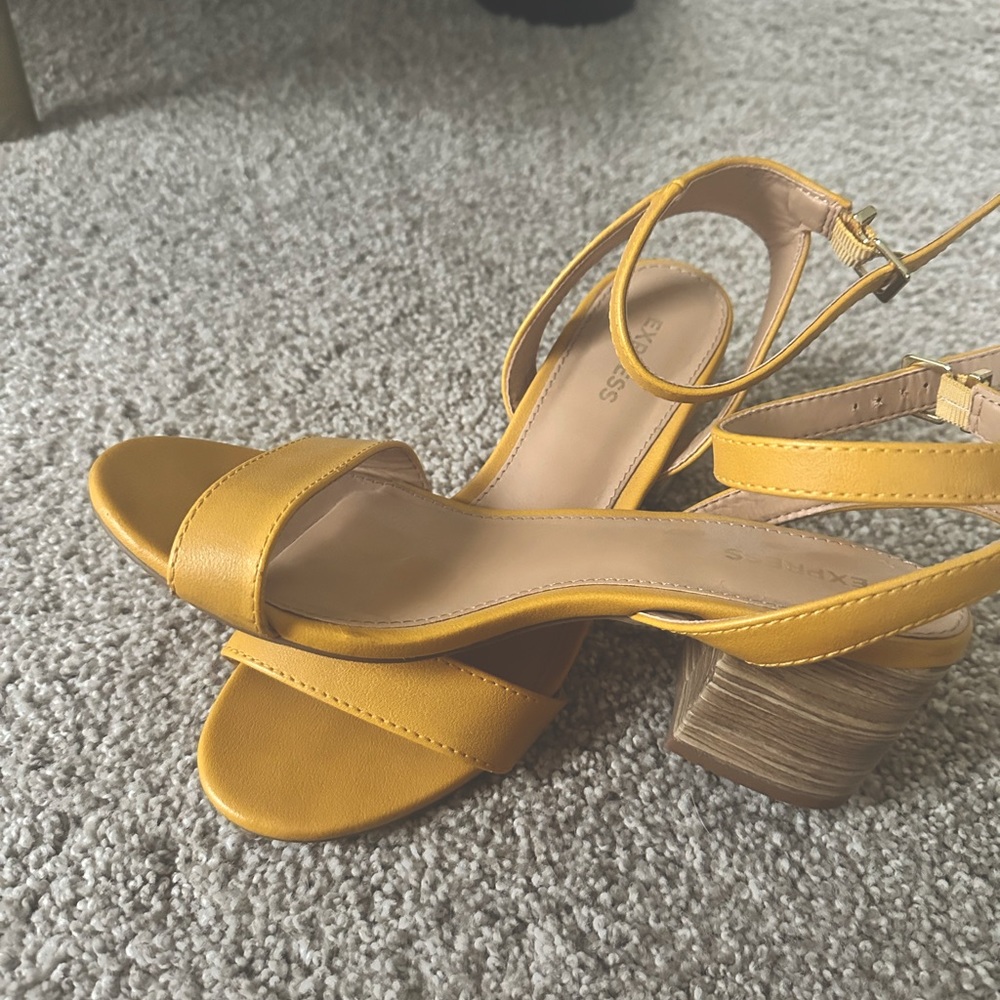 Women’s Express mustard heel sandal